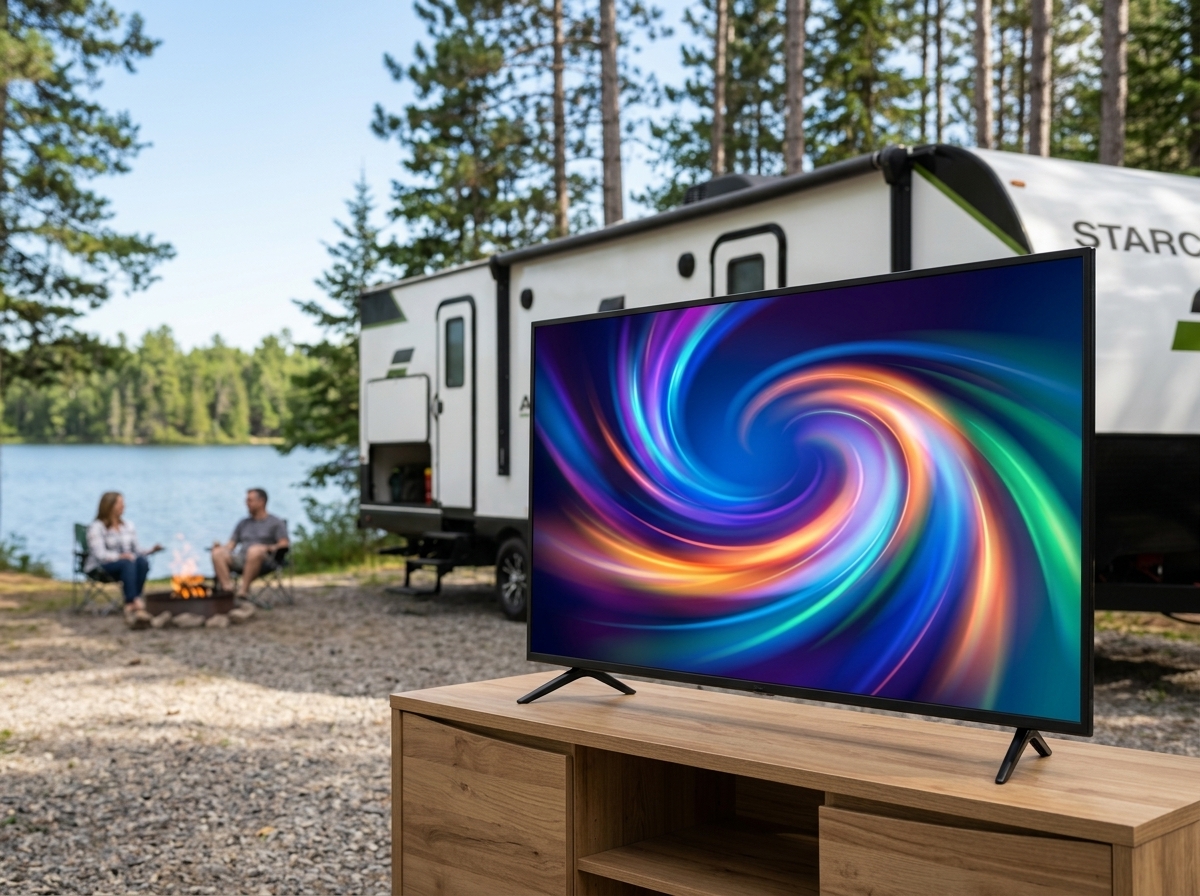 A brand new 50 inch flat screen TV, the giveaway prize